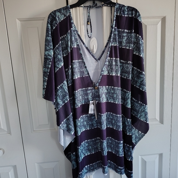 VIX Paula Hermanny Swimsuit Kaftan Coverup L - Picture 7 of 13